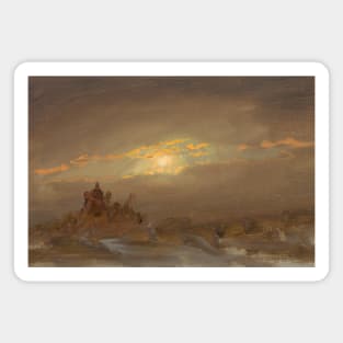 Winter Landscape at Moonlight by Frederic Edwin Church Magnet